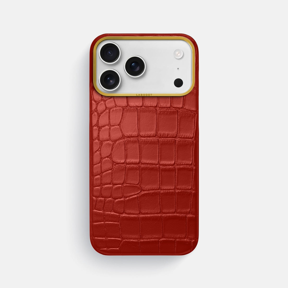 Classic Case For iPhone 18 Pro Max In Alligator -1 | Red-Gold
