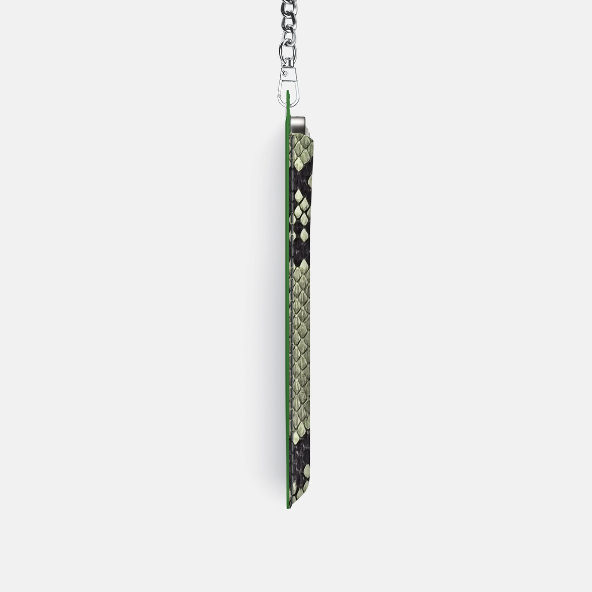 Crossbody Bag For iPhone 17 Pro In Deluxe Python -4 | Army-Green-Steel