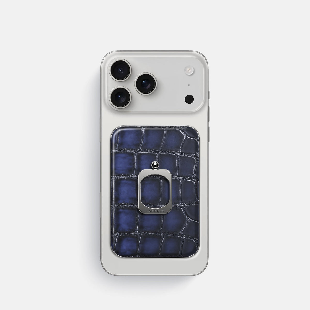MagSafe Ring For iPhone 18 Pro In Patina Alligator -2 | Havana-Blue-Steel