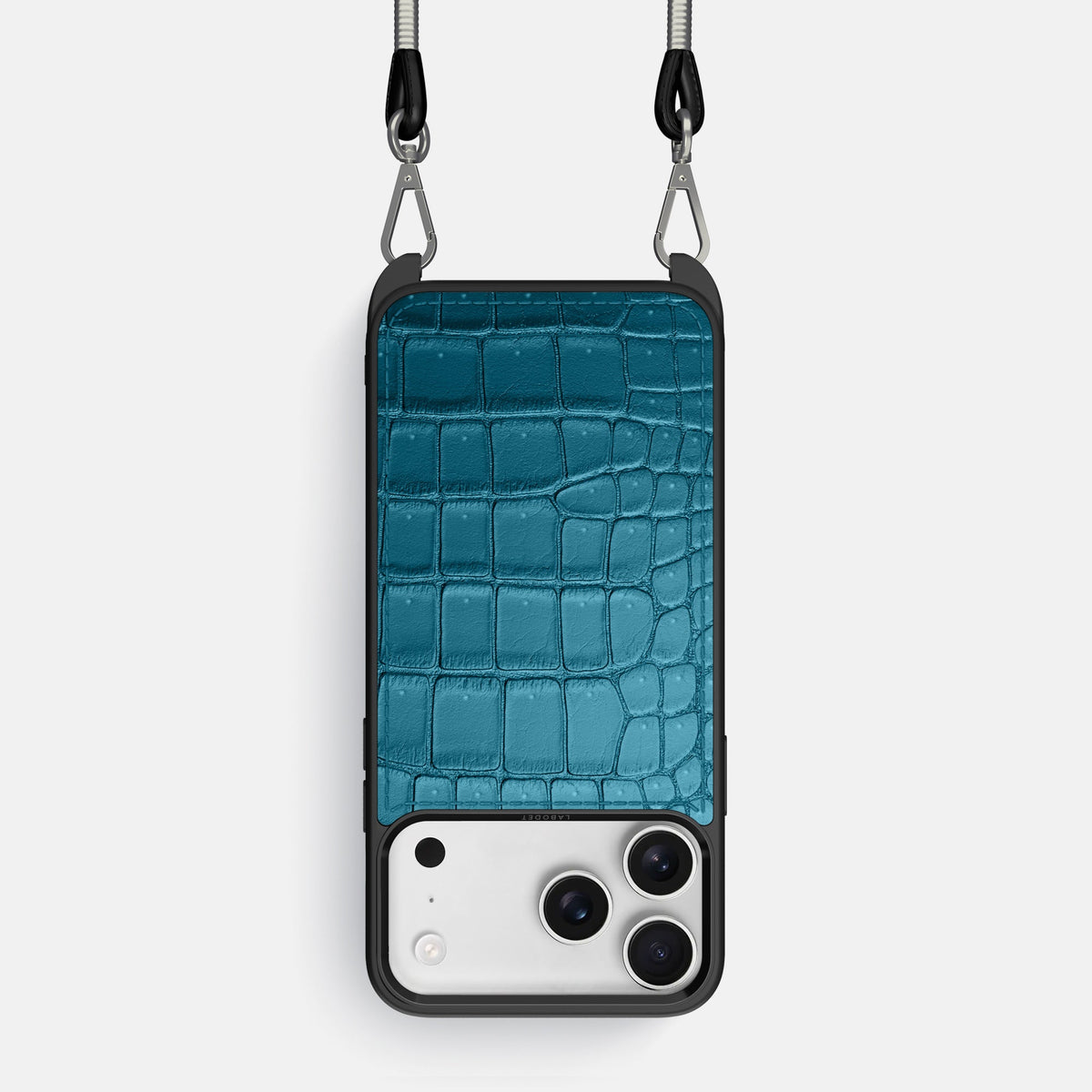Crossbody Sport Case For iPhone 18 Pro In Porosus Crocodile -1 | Turquoise