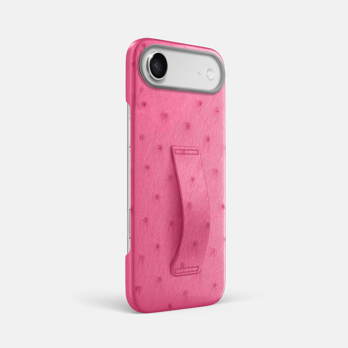 Finger Case For iPhone 17 Air In Ostrich -2 | Pink-Steel