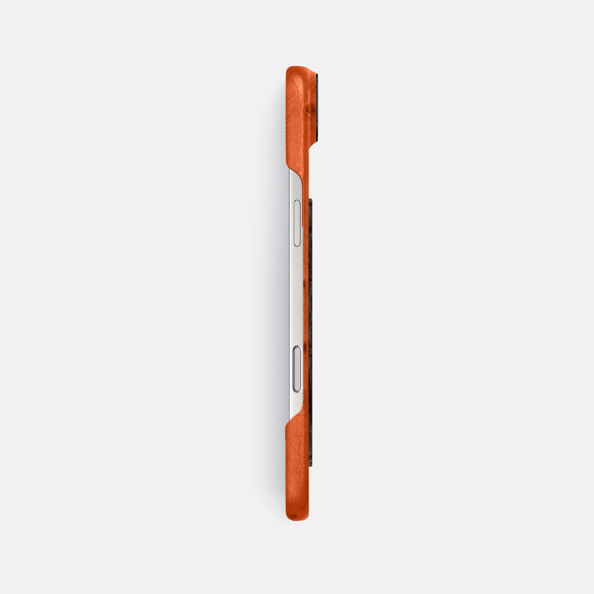 Classic Case With Carbon Dragon For iPhone 17 Air In Ostrich -3 | Orange-Black
