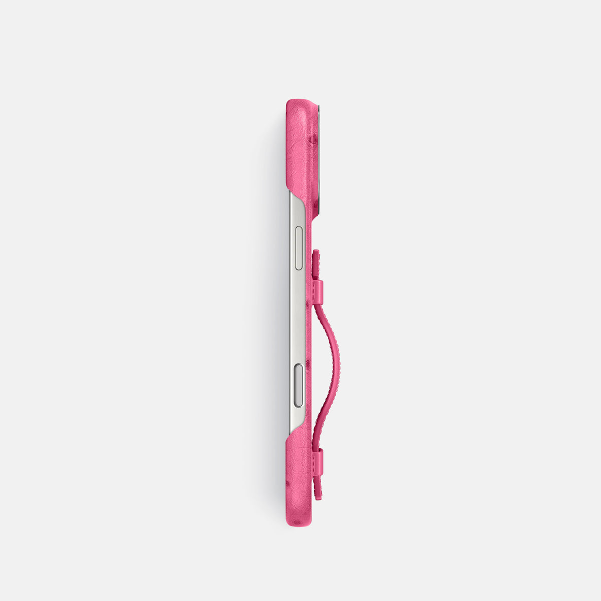 Handle Case For iPhone 17 Pro In Ostrich -3 | Pink-Steel