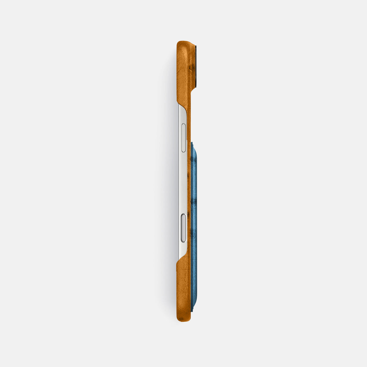 Double Card Case Coloré For iPhone 17 Air In Ostrich -3 | Chestnut-Black