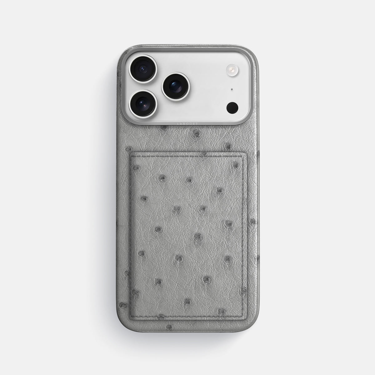Bi-Fold Case For iPhone 17 Pro Max In Ostrich -1 | Silver-Steel