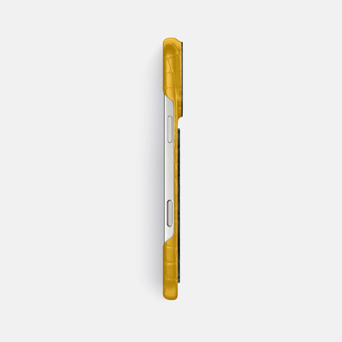 Classic Case With Carbon Dragon For iPhone 17 Pro Max In Alligator -3 | Yellow-Black