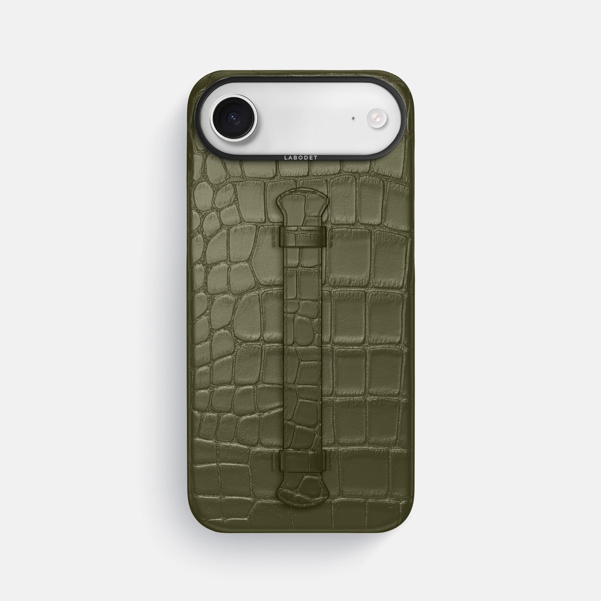 Center Handle For iPhone 17 Air In Alligator -1 | Kaki-Green-Black