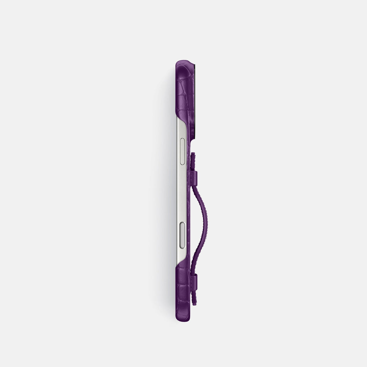 Handle Case For iPhone 18 Pro In Alligator -3 | Purple-Black