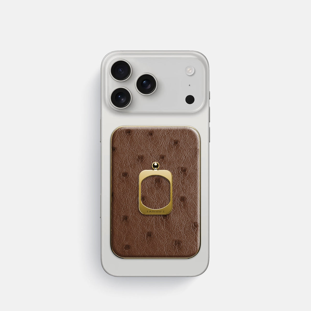 MagSafe Ring For iPhone 18 Pro In Ostrich -2 | Chocolate-Gold