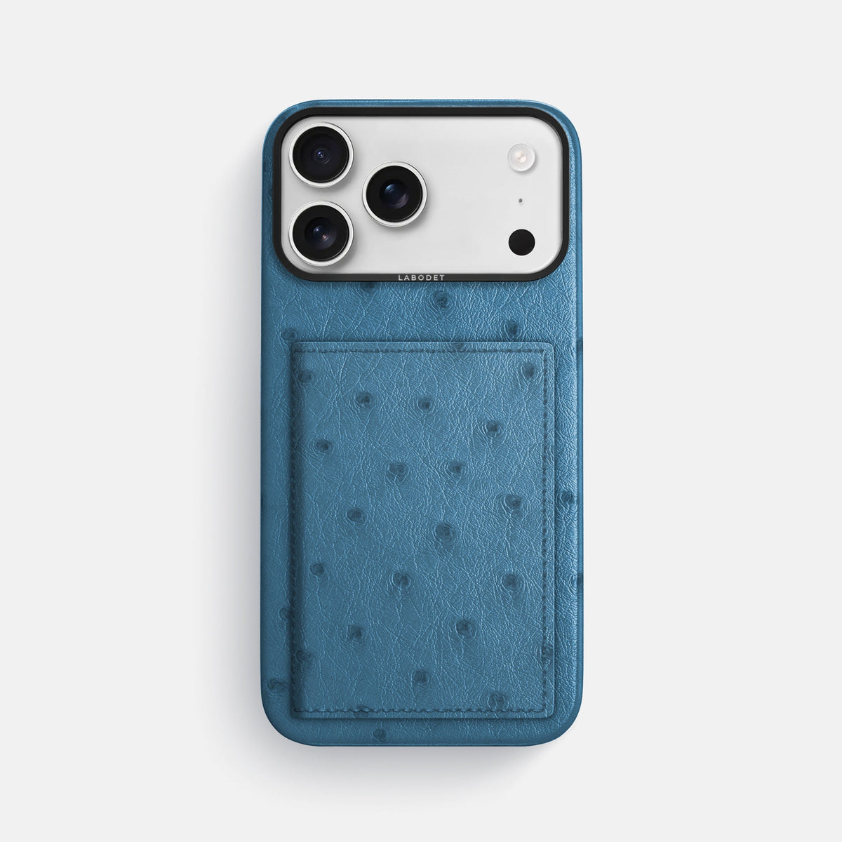 Bi-Fold Case For iPhone 18 Pro Max In Ostrich -1 | Blue-Jeans-Black