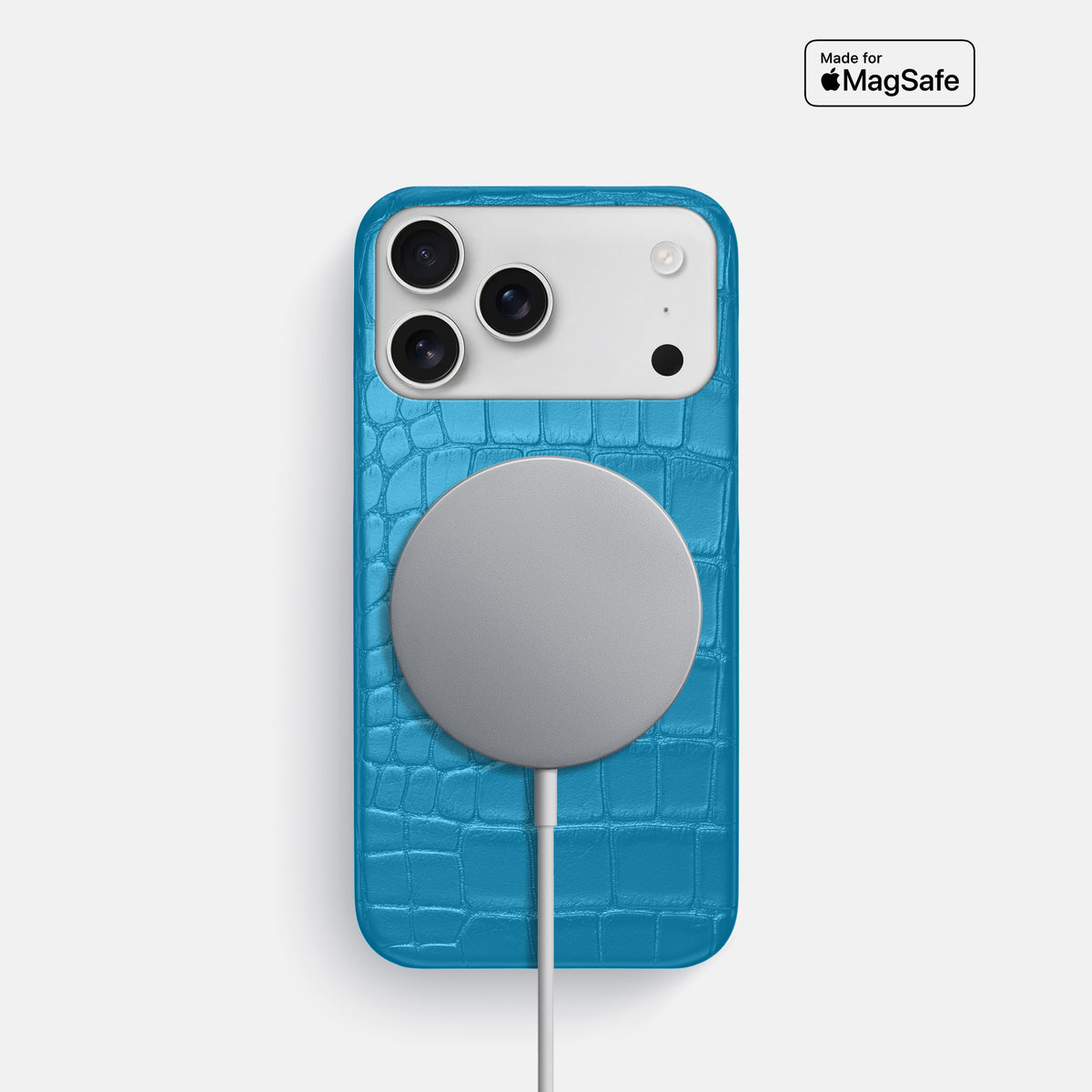 Slim Case For iPhone 17 Pro In Alligator -5 | Curaçao-Blue