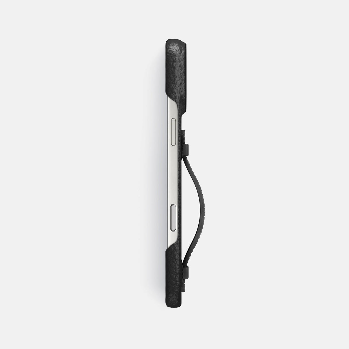 Center Handle For iPhone 18 Pro Max In Calf -2 | Black-Black