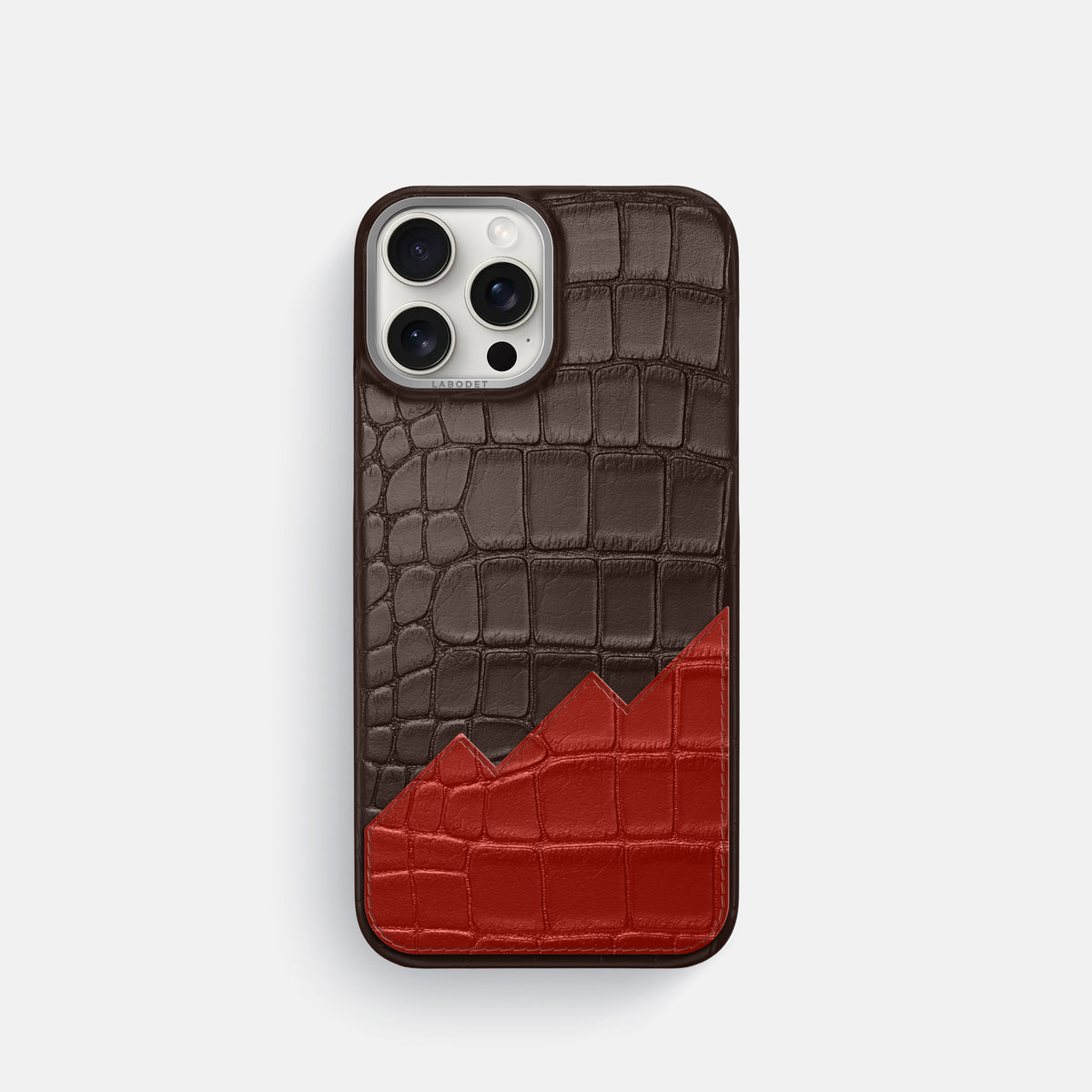 Classic Case With UpOnly For iPhone 16 Pro In Alligator -1 | Dark-Brown-Steel