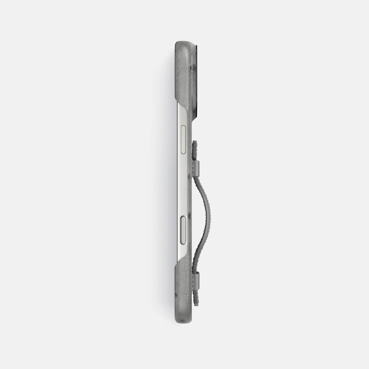 Handle Case For iPhone 18 Pro Max In Ostrich -3 | Silver-Black