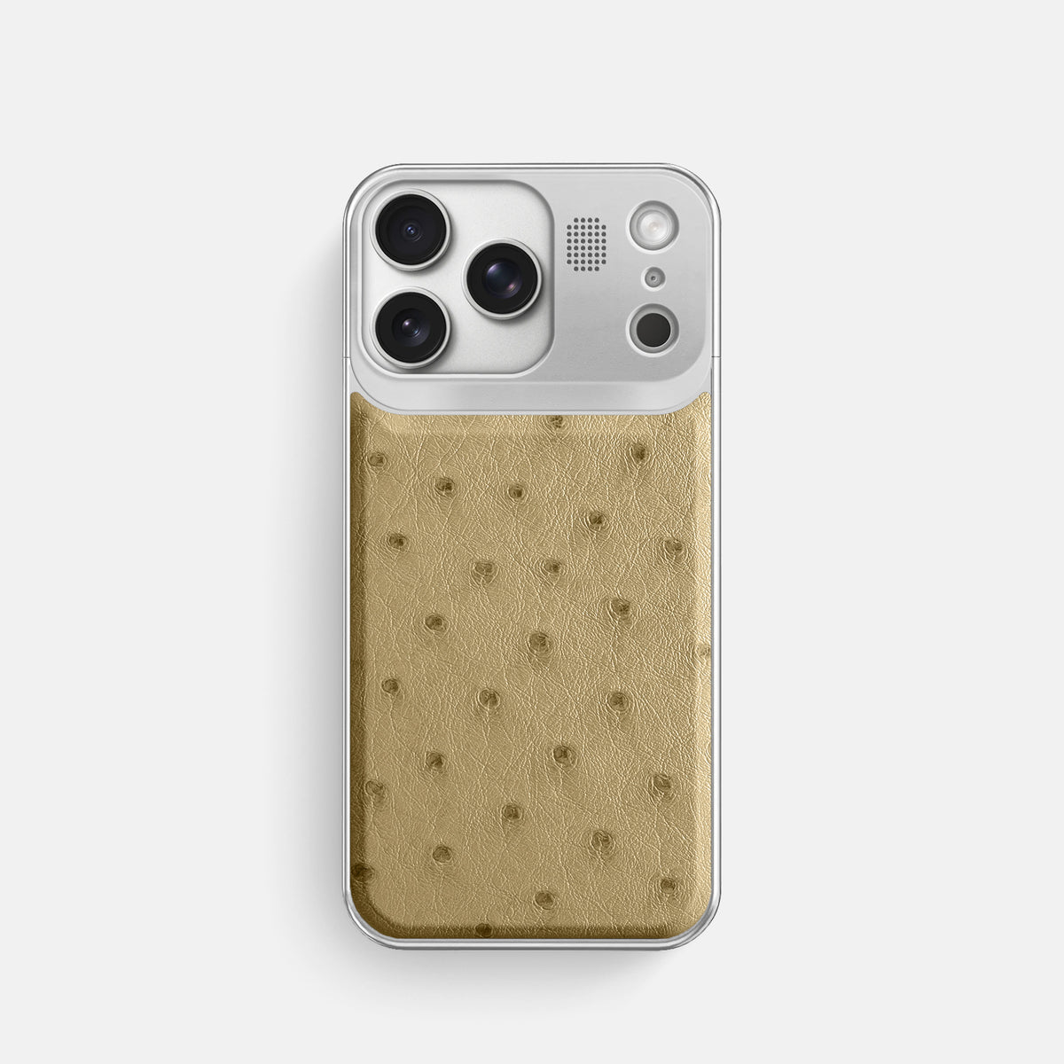 Metal Case For iPhone 17 Pro In Ostrich -1 | Desert-Sand-Steel