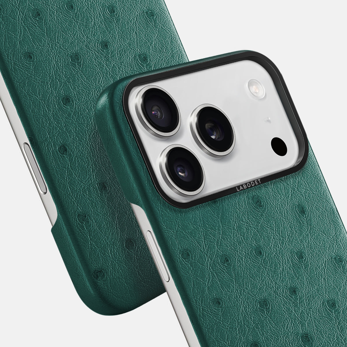 Classic Case For iPhone 17 Pro Max In Ostrich -6 | Forest-Green-Black
