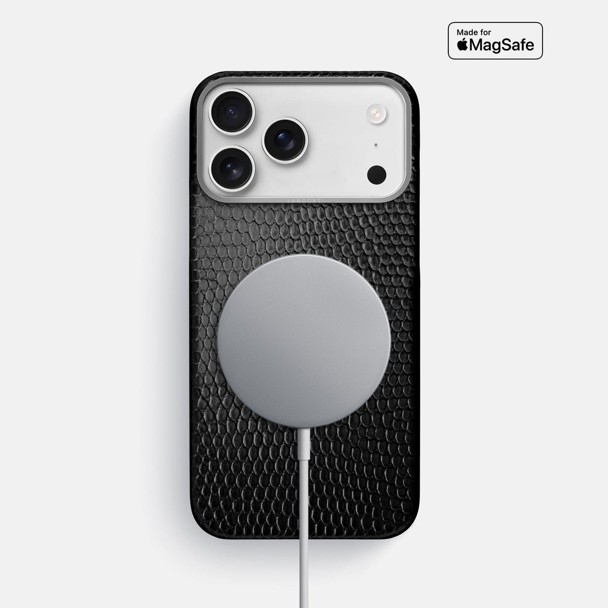 Classic Case For iPhone 18 Pro Max In Lizard -5 | Black-Steel