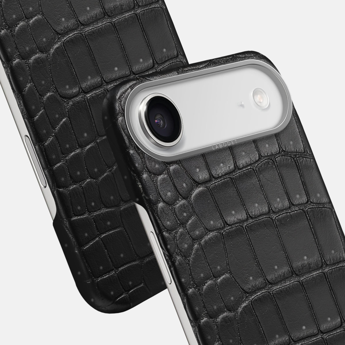 Classic Case For iPhone 17 Air In Porosus Crocodile -6 | Black-Steel