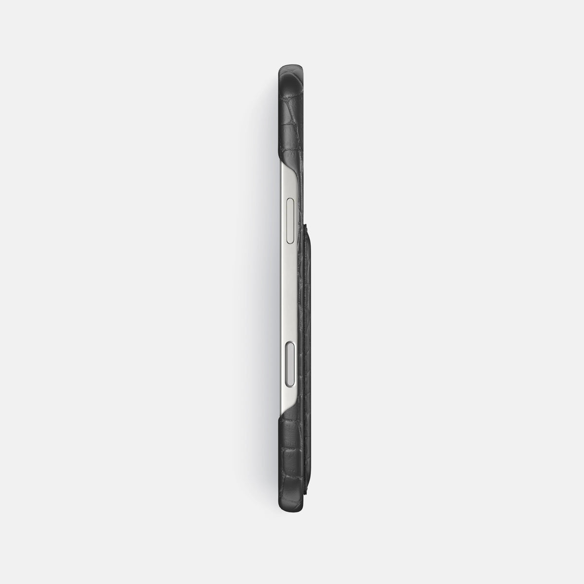 Slim Card Case For iPhone 17 Pro Max In Alligator -3 | Grey