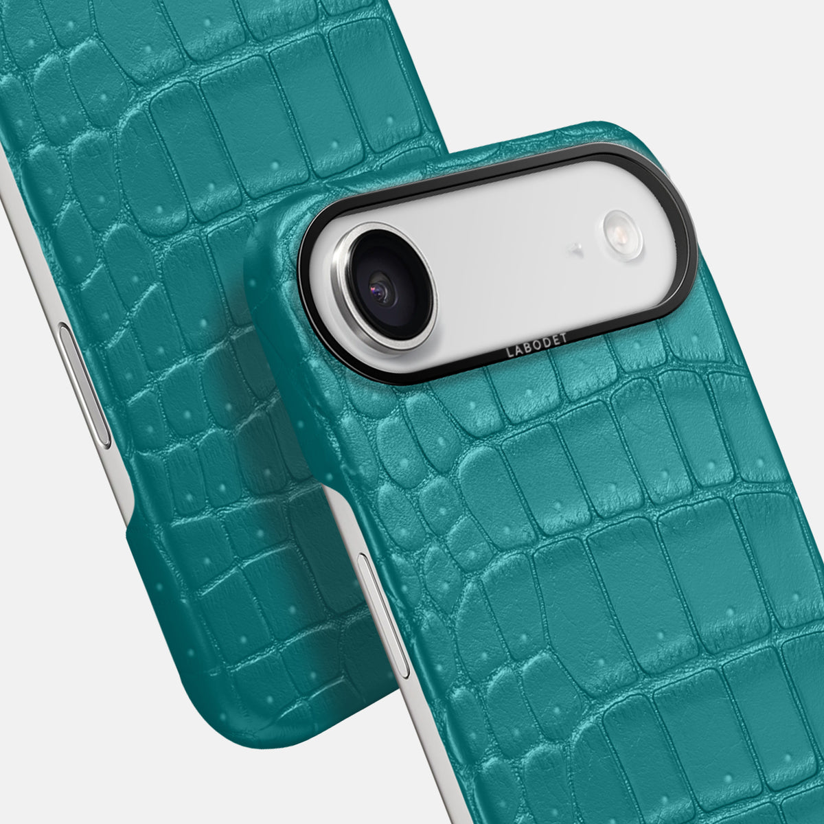 Classic Case For iPhone 17 Air In Porosus Crocodile -6 | Celadon-Black