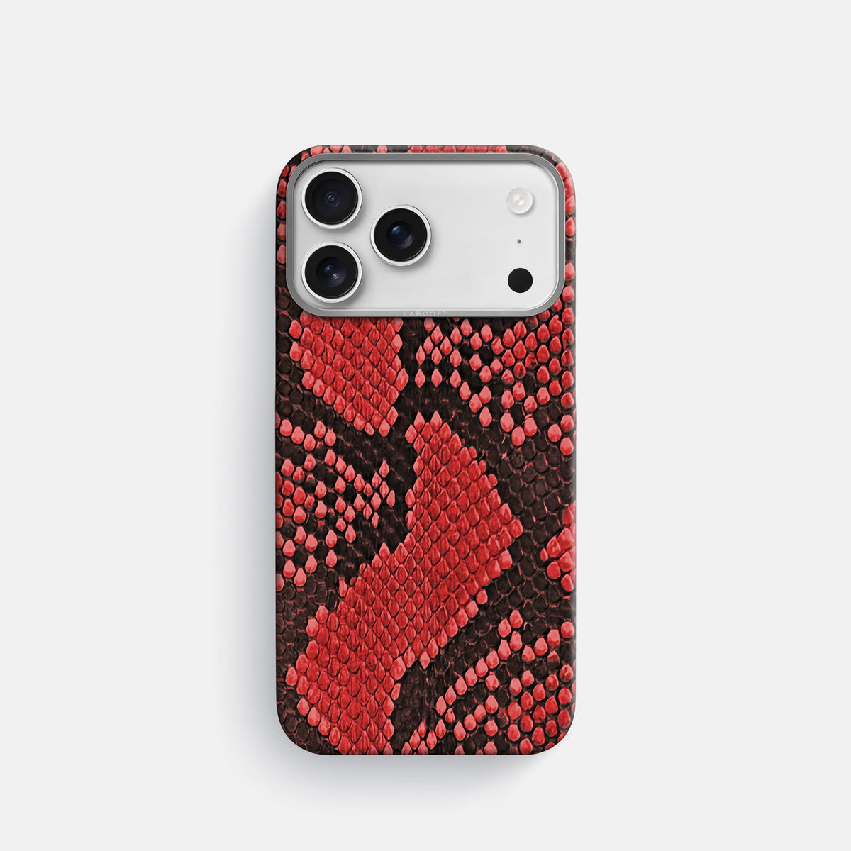 Classic Case For iPhone 18 Pro In Deluxe Python -1 | Red-Steel