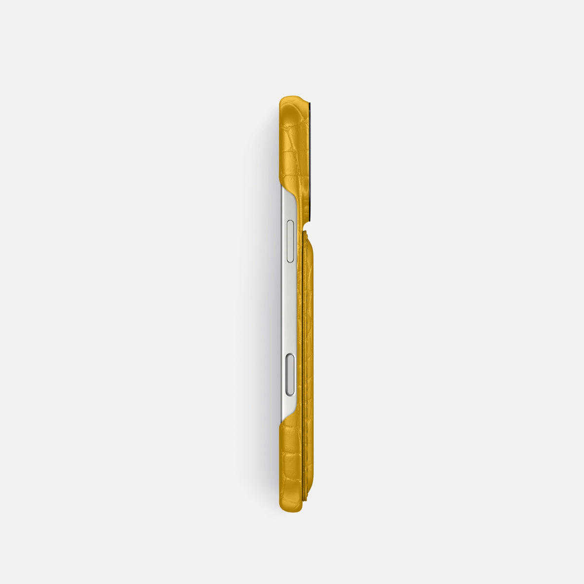 Double Card Case For iPhone 17 Pro In Alligator -3 | Yellow-Black