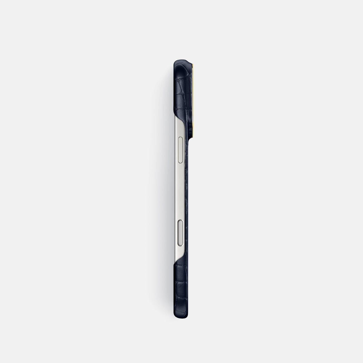 Classic Case For iPhone 17 Pro In Alligator -3 | Navy-Blue-Gold