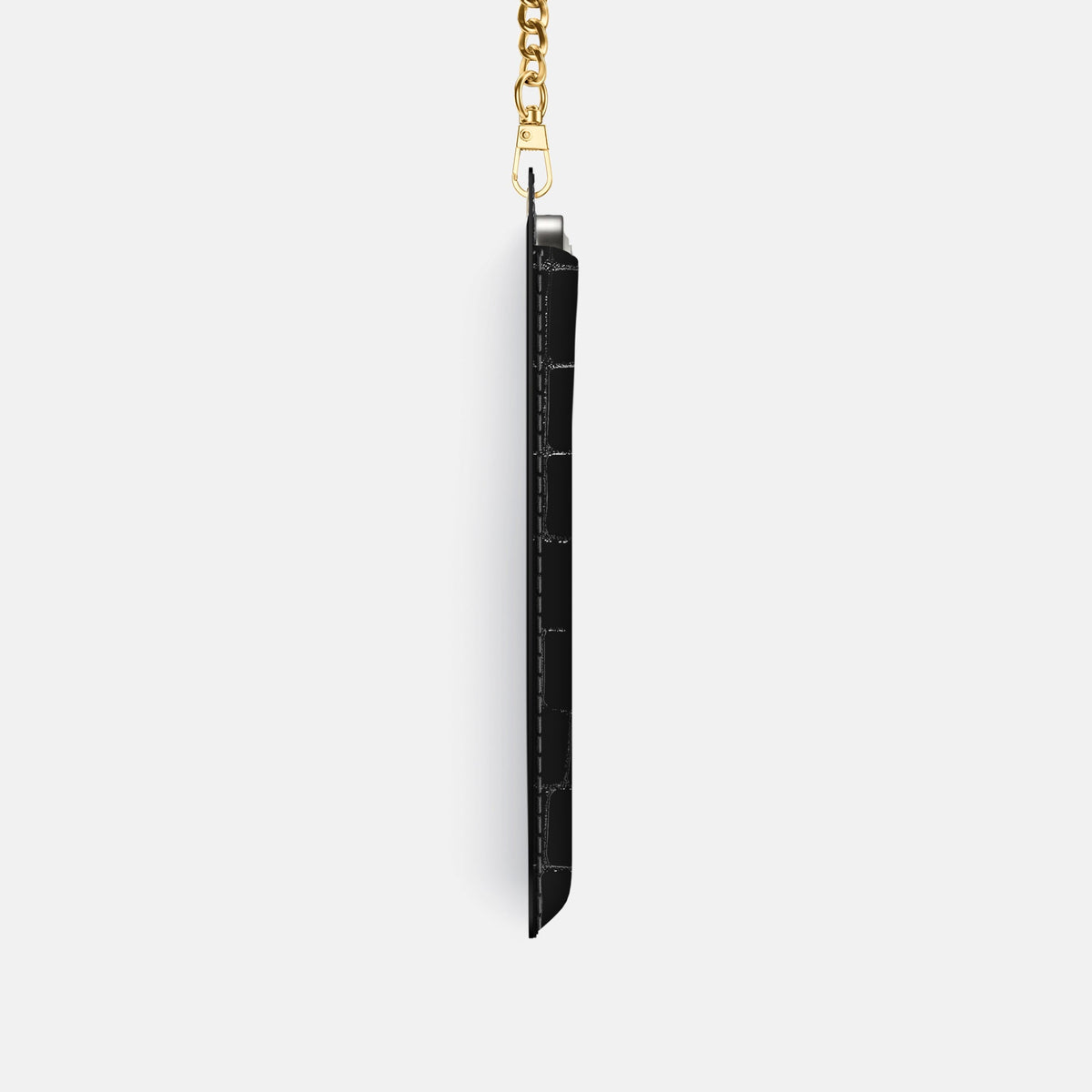 Crossbody Bag For iPhone 18 Pro In Shiny Alligator -4 | Black-Gold
