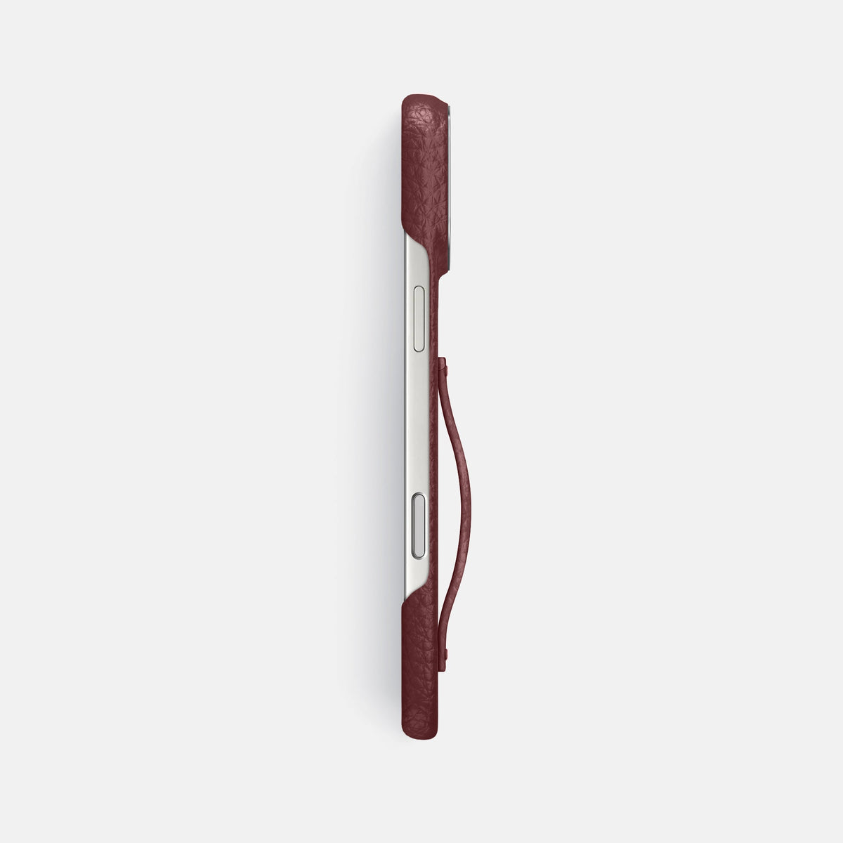 Finger Case For iPhone 18 Pro Max In Calf -3 | Bordeaux-Steel