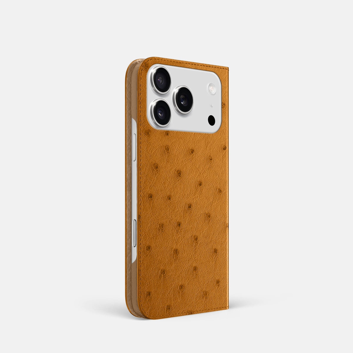 Folio Slim Case For iPhone 18 Pro In Ostrich -1 | Chestnut