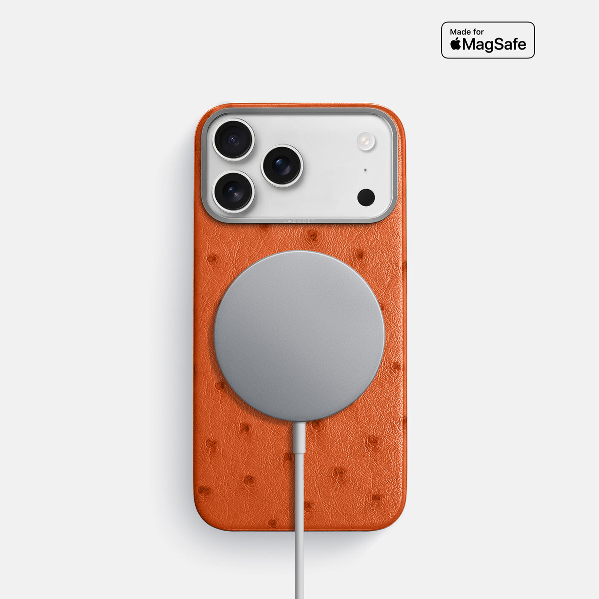 Classic Case For iPhone 17 Pro In Ostrich -5 | Orange-Steel