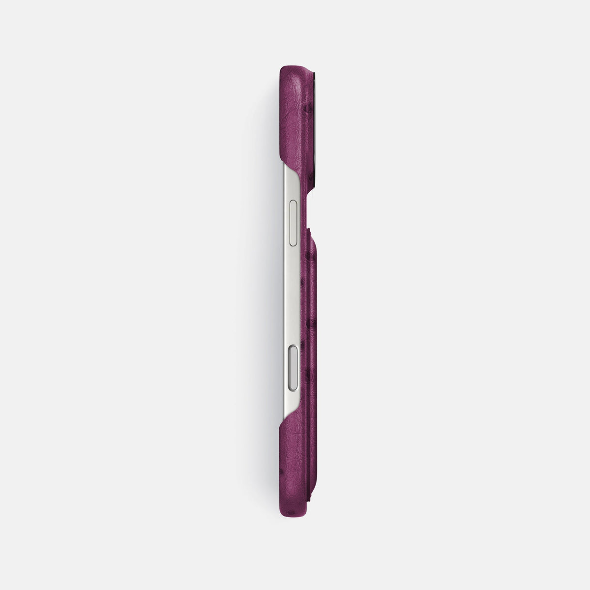 Double Card Case For iPhone 18 Pro Max In Ostrich -3 | Purple-Black