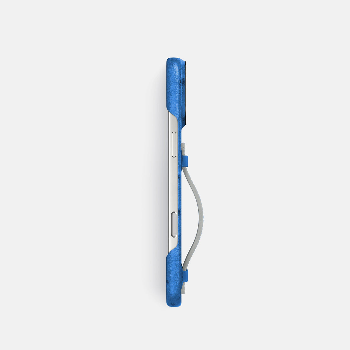 Center Handle Coloré For iPhone 17 Pro In Ostrich -2 | Royal-Blue-Black