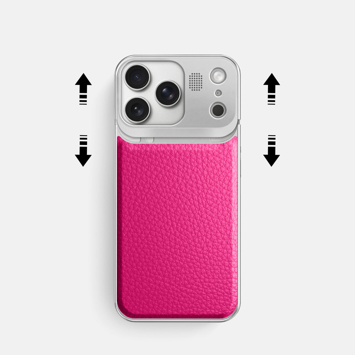 Metal Case For iPhone 17 Pro In Calf -2 | Magenta-Steel