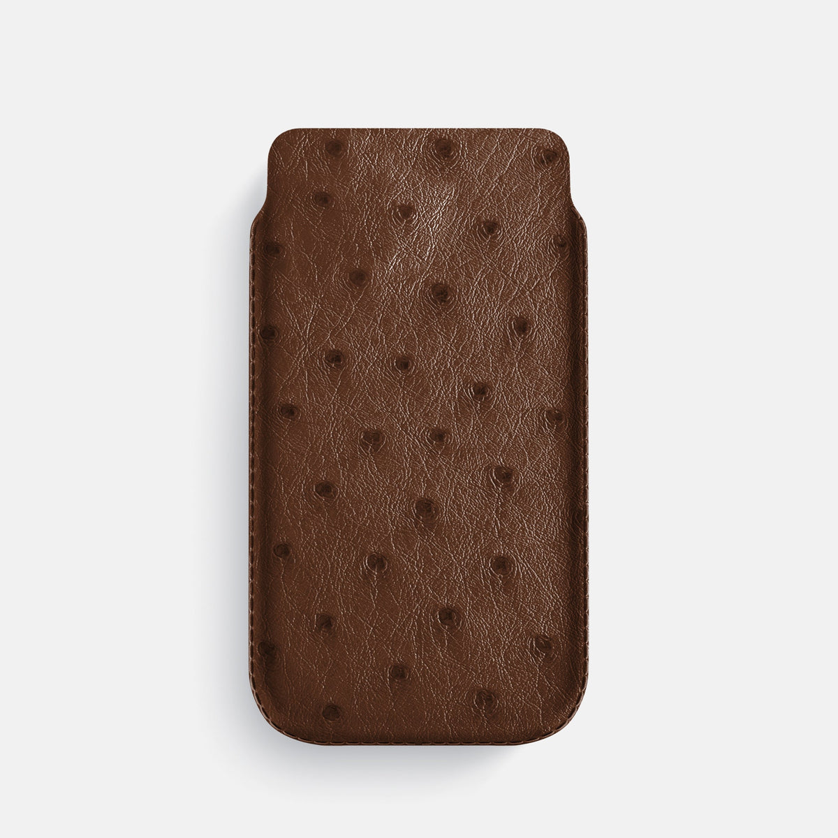 Pouch Case For iPhone 18 Pro In Ostrich -1 | Chocolate