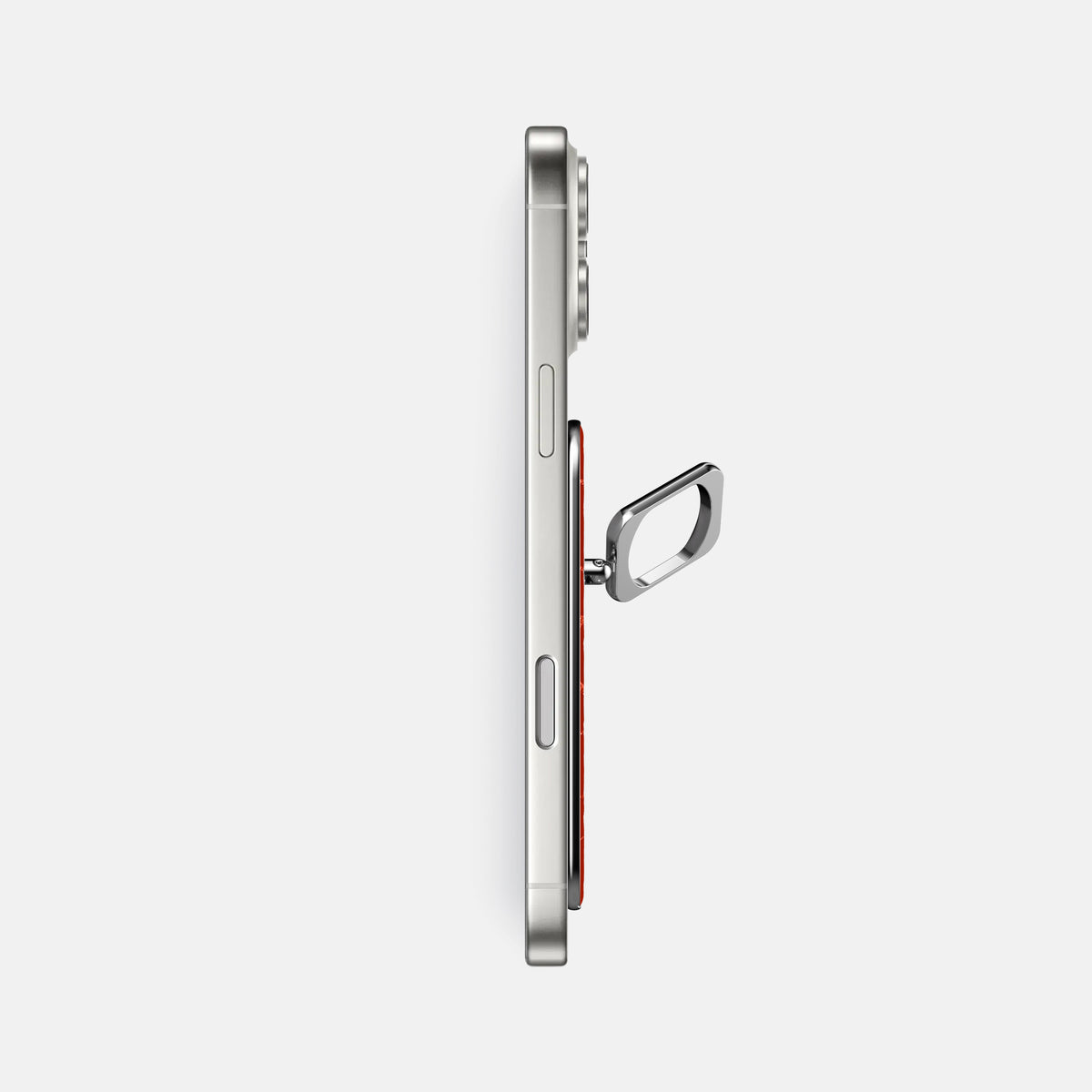 MagSafe Ring For iPhone 17 Pro Max In Shiny Alligator -3 | Orange-Steel