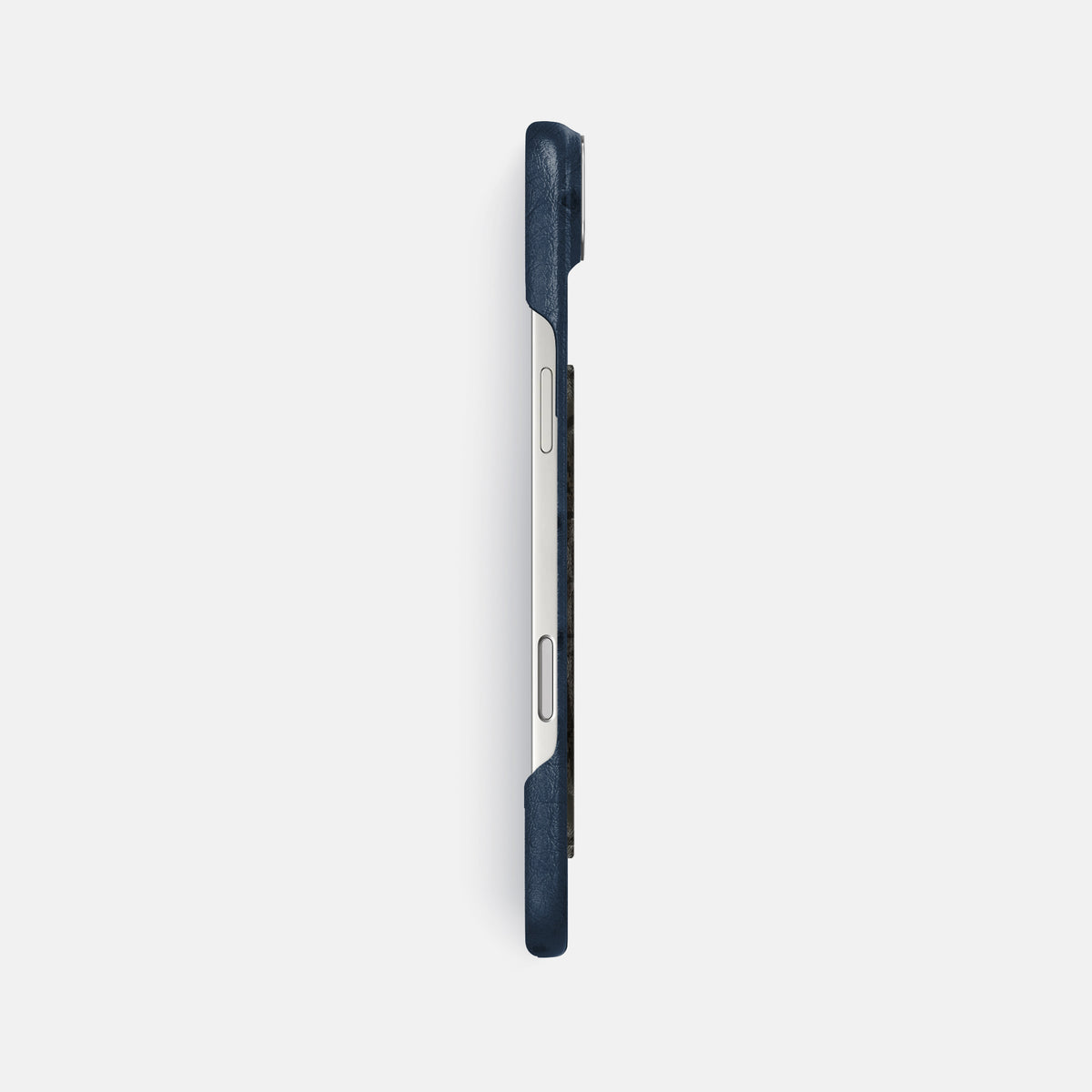 Classic Case With Carbon Dragon For iPhone 17 Air In Ostrich -3 | Navy-Blue-Steel