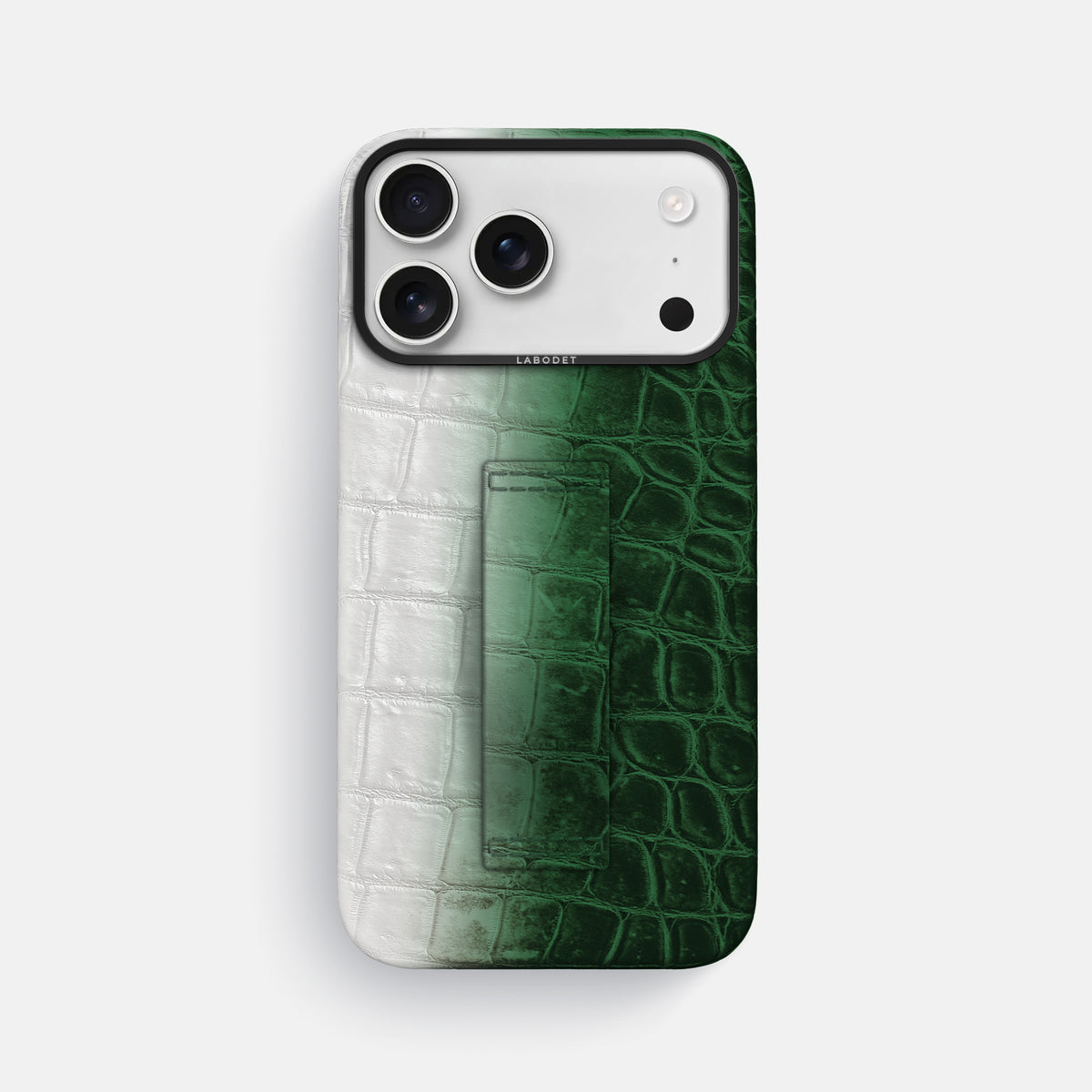 Finger Case For iPhone 17 Pro Max In Himalayan Crocodile -1 | Green-Black