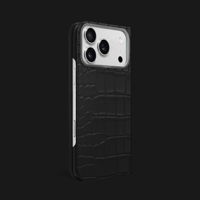 Folio Case Edition Black For iPhone 17 Pro Max In Alligator -1 | Edition-Black-Steel