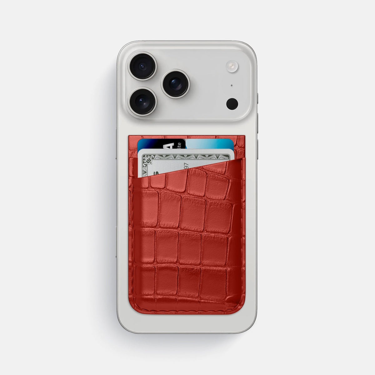 MagSafe Wallet For iPhone 18 Pro Max In Alligator -1 | Red