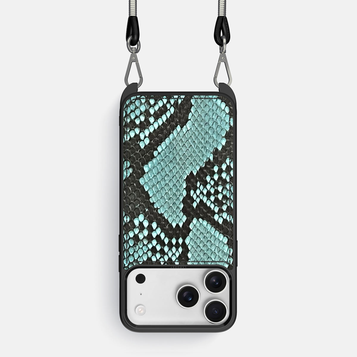 Crossbody Sport Case For iPhone 17 Pro In Deluxe Python -1 | Blue-Lagoon