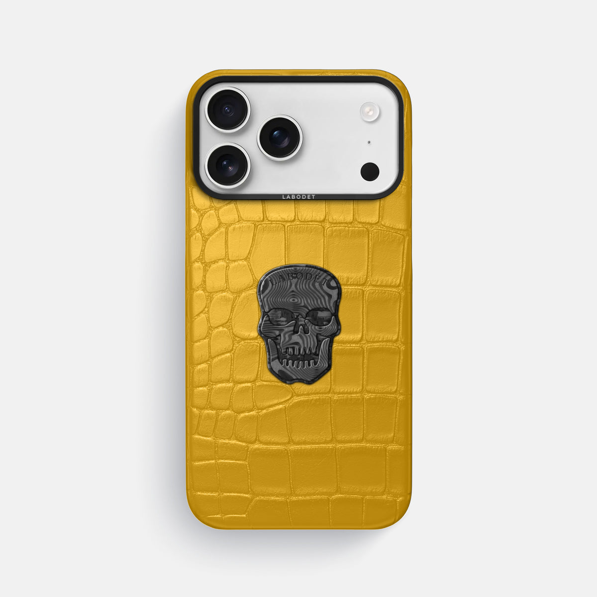 Classic Case With Carbon Skull For iPhone 17 Pro Max In Alligator -1 | Yellow-Black