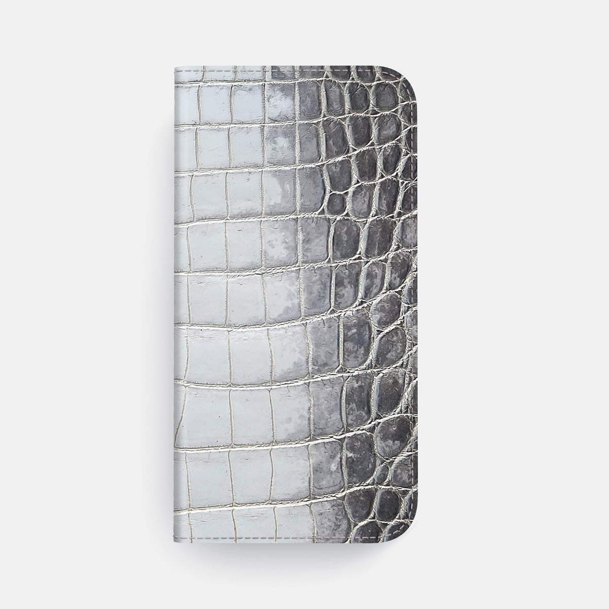 Folio Case For iPhone 18 Pro Max In Himalayan Crocodile -4 | Silver-Gold