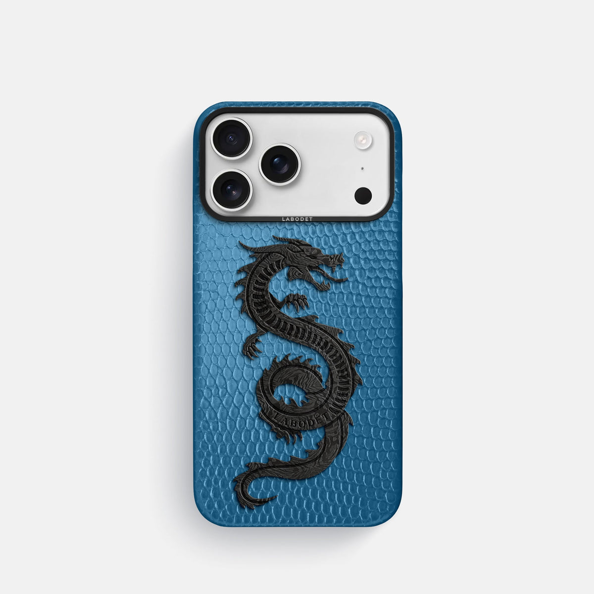 Classic Case With Carbon Dragon For iPhone 18 Pro In Lizard -1 | Blue-Black