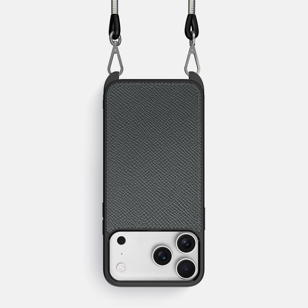 Crossbody Sport Case For iPhone 17 Pro In Epsom-Style Calf -1 | Grey