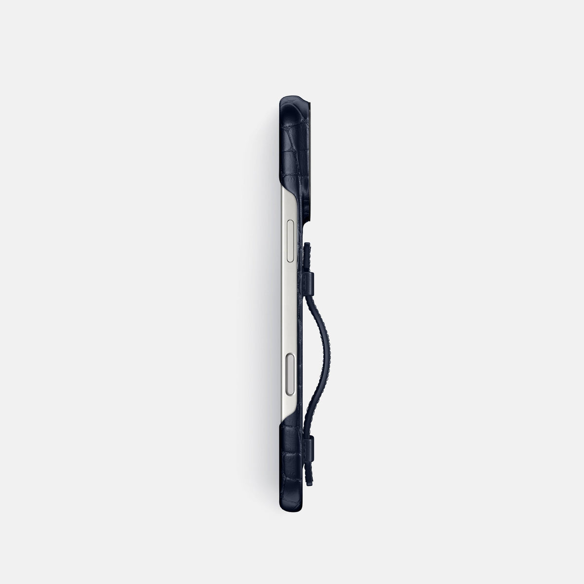 Handle Case For iPhone 18 Pro In Alligator -3 | Navy-Blue-Black