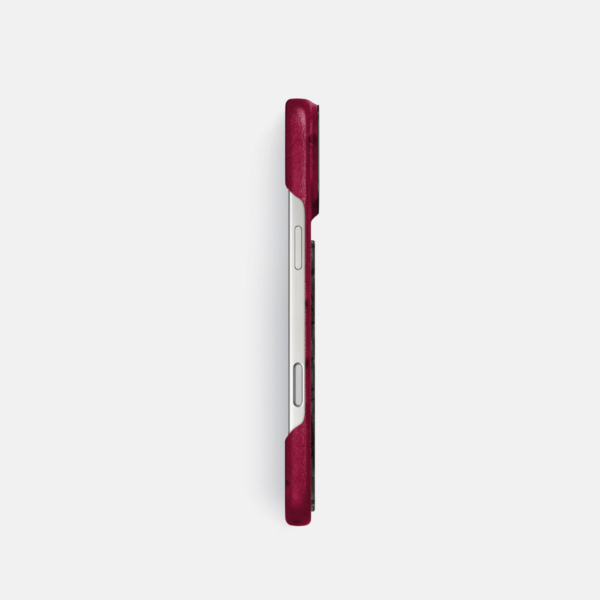 Classic Case With Carbon Dragon For iPhone 18 Pro In Ostrich -3 | Bordeaux-Black