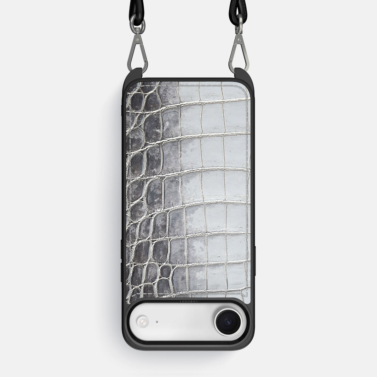 Crossbody Sport Case For iPhone 17 Air In Himalayan Crocodile -1 | Silver