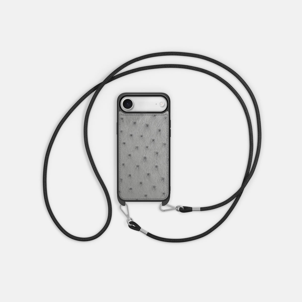 Crossbody Sport Case For iPhone 17 Air In Ostrich -5 | Silver
