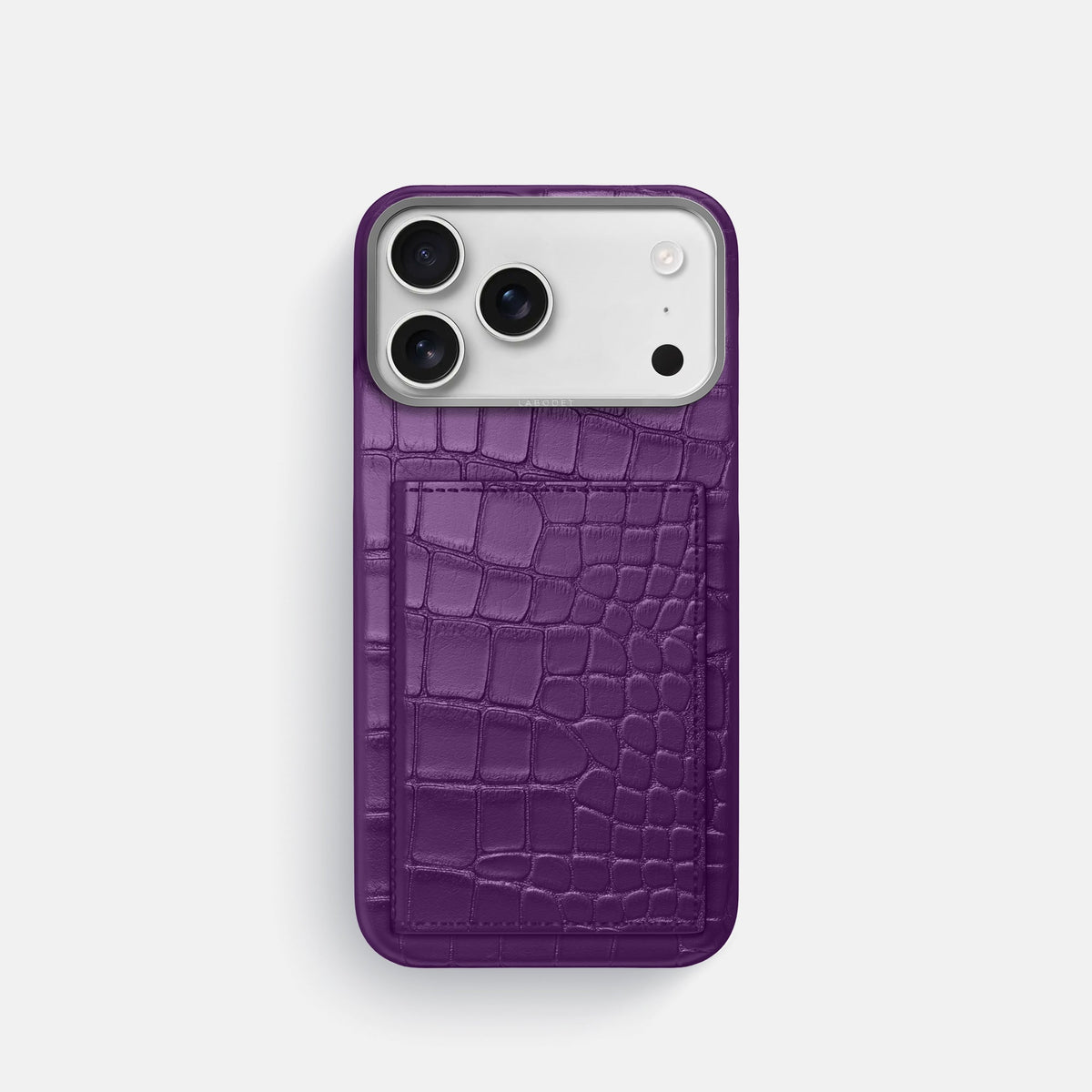 Bi-Fold Case For iPhone 18 Pro In Alligator -1 | Purple-Steel